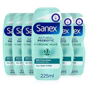 Sanex Organic Agave Revitalising Shower Gel 6 x 225ml With Voucher (£8.10/£7.65 on S&S) + 10% off 1st S&S