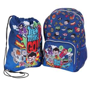 DC Teen Titans Go Characters Kids Backpack & Drawstring Gym Bag Bundle - £15.30 with code + Free Delivery - @ POPGEAR