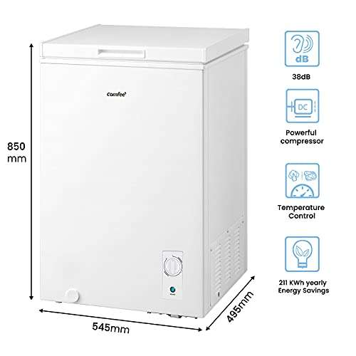 COMFEE' 99L Freestanding White Chest Freezer £142.99 @ Amazon