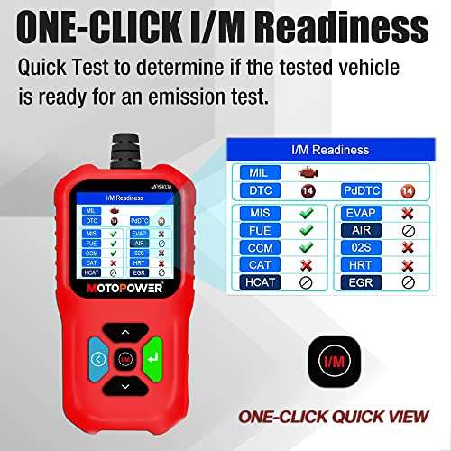 MOTOPOWER MP69038 Car OBD2 Engine Fault Code Reader Scanner CAN Diagnostic Scan Tool - W/Voucher - sold by motopower FBA