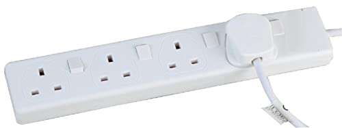 PRO ELEC PELB1942 4 Gang Switched Surge Protected Extension Lead White, 10m - £11.34 @ Amazon