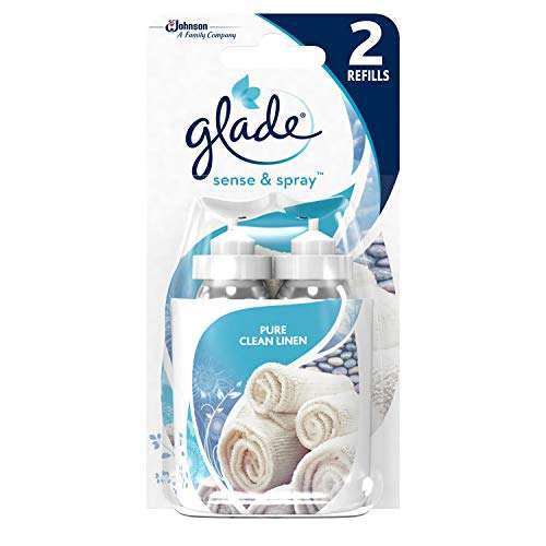 Glade Sense & Spray Air Freshener, Motion Activated Automatic Odour Eliminator for Home, 18 ml Refill, Clean Linen, 2 Refills £4.25 @ Amazon