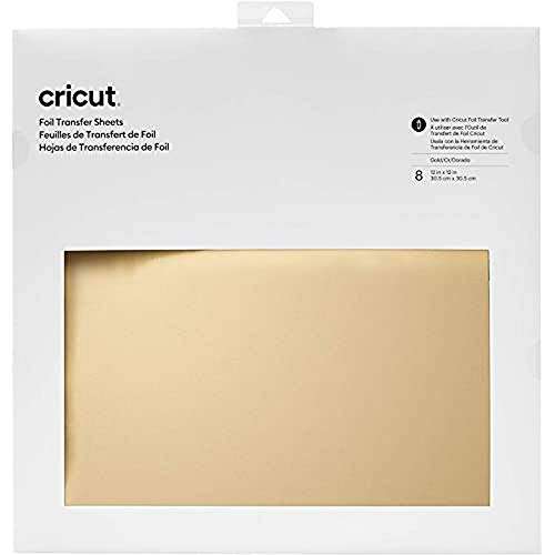 Cricut 2008718 Foil Transfer Sheets, Gold (8 ct), 30.5 cm x 30.5 cm (12" x 12") - £6.50 @ Amazon