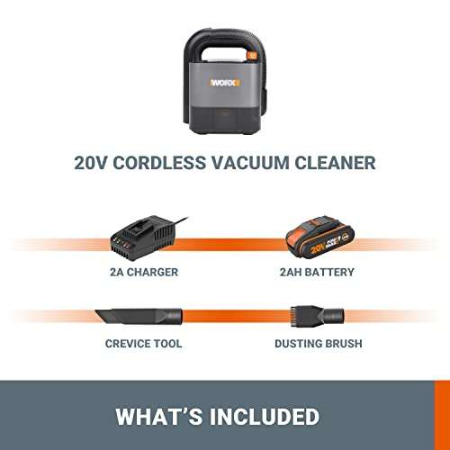 WX030 WORX 18V (20V Max) Cordless Handheld Vacuum Cleaner £87.99 @ Amazon