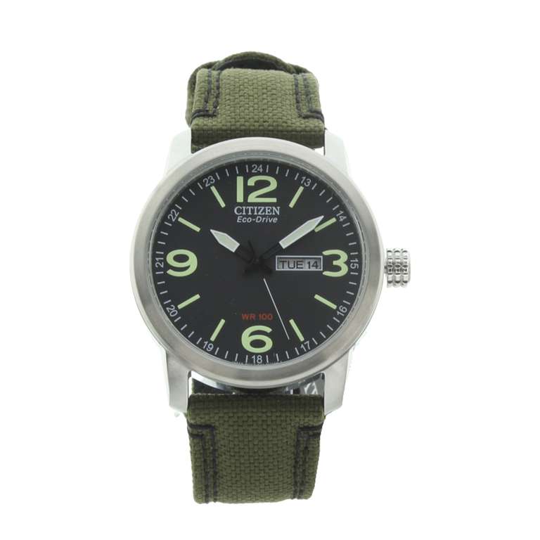 Citizen Men's Watch Eco Drive BM8470-11E Green Nylon - £76.50 Delivered With Code @ Hogies