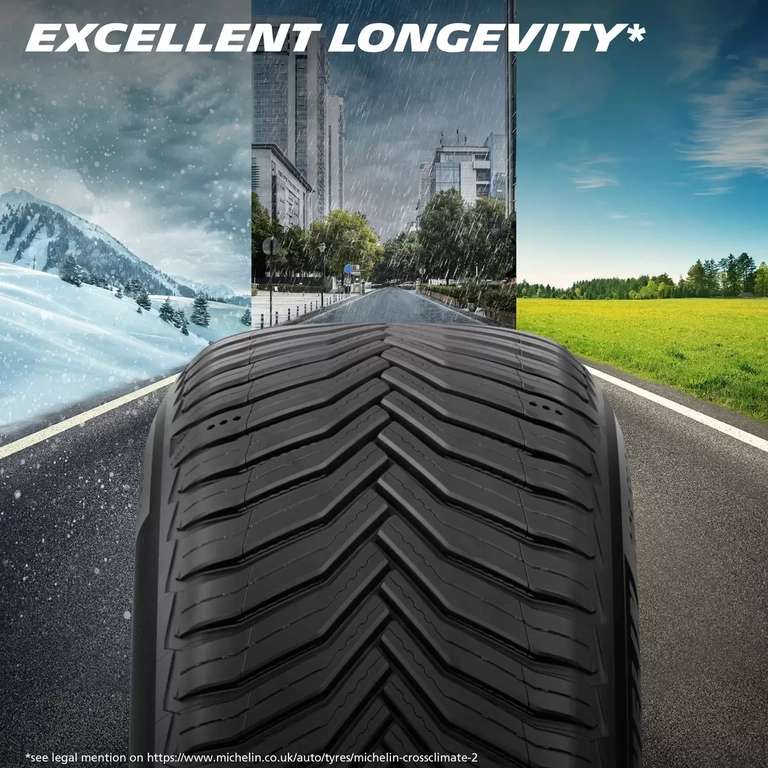 4 x Fitted Michelin 205/55 R16 91 CROSSCLIMATE 2 - £256.72 (£216.72 after £40 cashback from Michelin) Members Only @ Costco