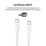 Belkin 3m USB Type C to C Cable, 100W, USB-IF Certified 2.0 Cable with Double Braided Nylon Exterior - £9.99 @ Amazon