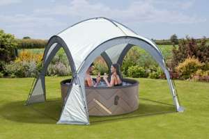 Garden Gazebo Dome Shelter Party Tent 4 Mesh Walls 2 Sun Shade Walls Size 350cm x 350cm x 230cm w/code Sold By gardenstoredirect UK Mainland