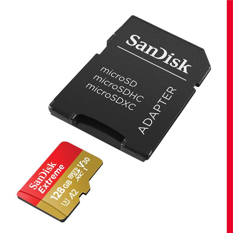 SanDisk 128GB Extreme microSDXC card + SD adapter + RescuePRO Deluxe