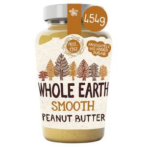 Whole Earth Smooth Peanut Butter 454G £2.50 at Tesco