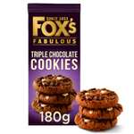 Fox's Fabulous Cookies 180g (Triple Chocolate / Half Coated Milk Chocolate / Milk Chocolate) - £1 @ Sainsbury's