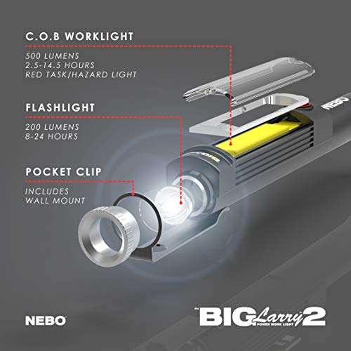 NEBO NE6737 Big Larry 2 Pocket Work Light - £11.85 at Amazon
