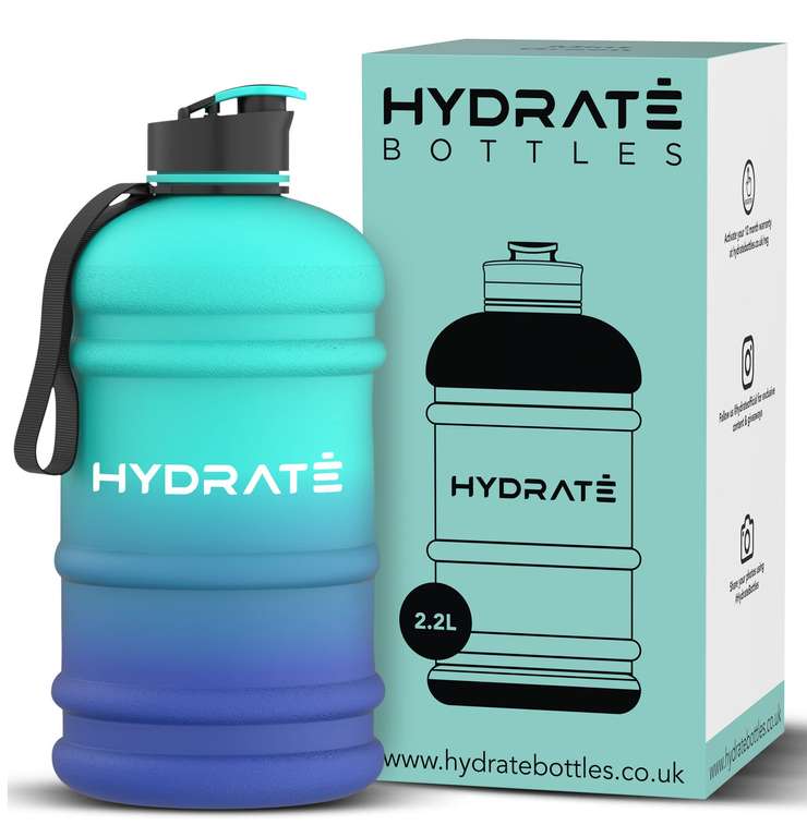 HYDRATE XL Jug 2.2 Litre Water Bottle - BPA Free - Sold By Hydrate Bottles Shop FBA