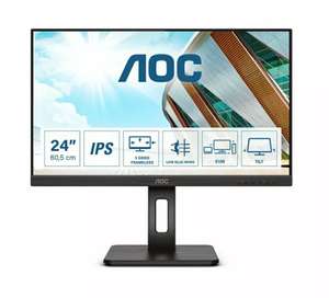 Grade A Refurb AOC P2 24P2C 23.8" FHD IPS LED Monitor HDMI DP USB-C KVM 75Hz AMD FreeSync, Speakers £112.49 with code @ eBay Laptop Outlet