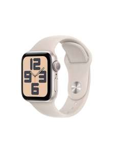 Apple Watch SE (2023) GPS, 40mm, Sport Band, S-M (Starlight, Midnight or Silver/Storm Blue) My John Lewis members (free sign up) with code