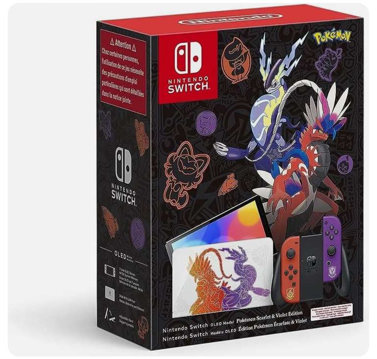 Nintendo Switch OLED Console Pokemon Scarlet and Violet Edition (EU Plug) with code - sold by The Game Collection Outlet