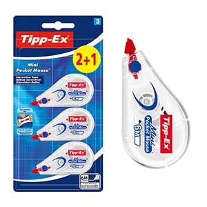 Bic Tipp-Ex Mini Pocket Mouse Correction Tape (Pack of 2 + 1 white) - £3 @ Amazon