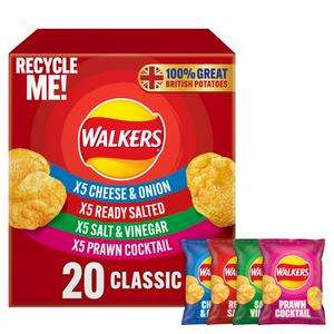 Walkers Classic Variety Multipack Crisps 20x25g - Nectar Price
