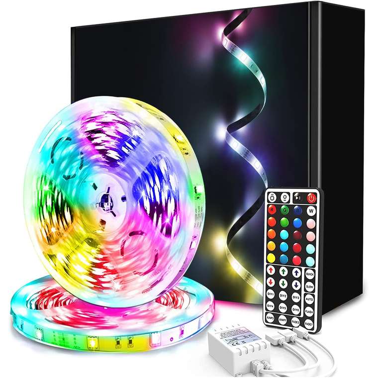 phopollo Led Strip Light, 30m Led Lights with 44 Keys Remote, Flexible RGB Colour Changing Led Light Strips - Sold by phopollo