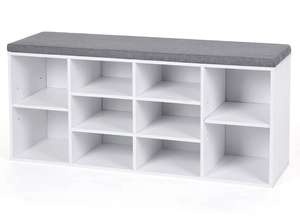 Vasagle Shoe Storage Cabinet with Seat (White / Natural / Rustic Brown & Brown / Rustic Brown & Grey) W/Code