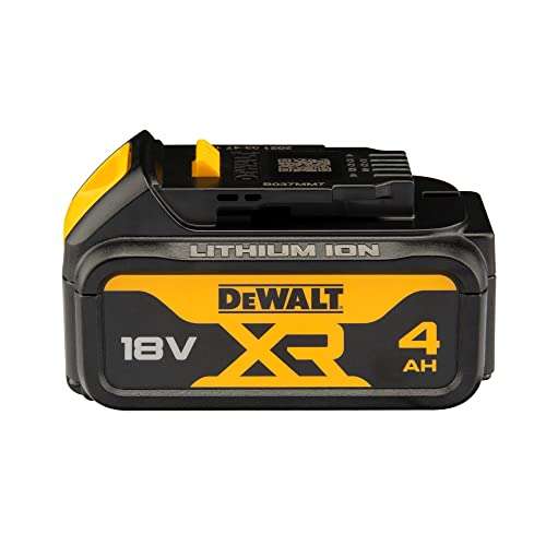 4.0Ah DEWALT DCB182-XJ 18V XR Lithium-Ion Battery, Black/Yellow