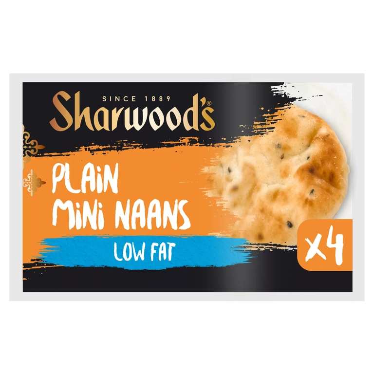 Sharwoods Low Fat Mini Nan - 4 Pack - In Store Sheffield