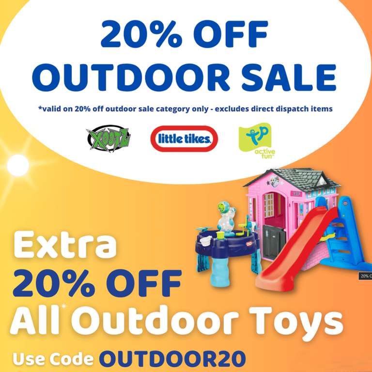 20% Off Outdoor Toy Sale With Code - Free Delivery on £9.99+ Spends @ BargainMax