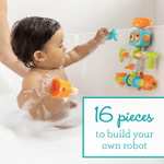 Infantino - Sensory Plug & Play - Plumber Bath Toy - Exploration and Learning - Cause and Effect - 16 Pieces