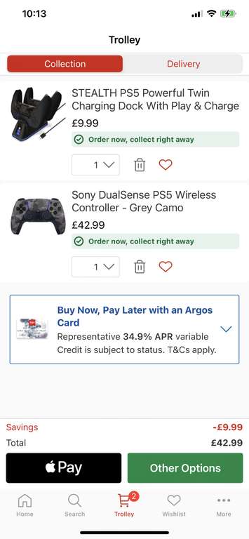 PS5 DualSense Wireless Controller + free stealth charging station (white £39.99 all other £42.99) - free C&C