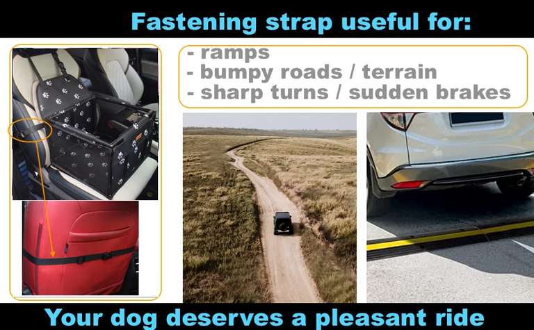 Waterproof Pet Dog /Cat Car Seat Booster Carrier w/ Seat Belt Harness Restraint & Headrest Strap - Sold By Go Buyer UK Ltd at Belfast FBA