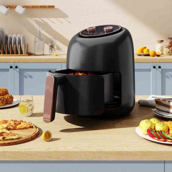 Living and Home 8L 2400W Knob Control Air Fryer - Black With Code