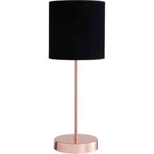Wilko Black Copper Velvet Table Lamp £1.50 free collection @ Wilko