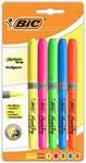 BiC Highlighter Pens with Chisel Tip, Long-lasting, Assorted Colours, 5 count (Pack of 1) - £2.60 @ Amazon