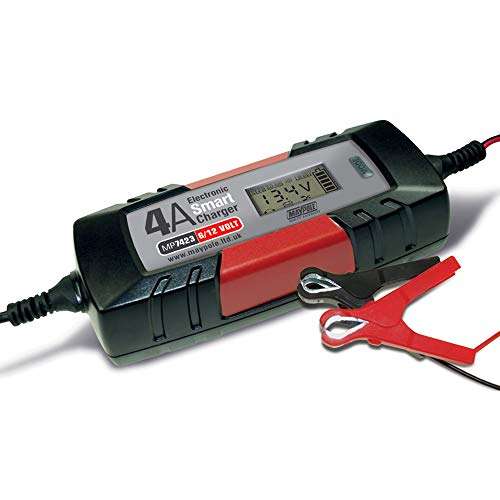 Maypole 7423A Vehicle Battery Charger Auto Electronic 4A 12V, Black