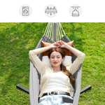 Songmics Double Hammock with Stand (210 x 150 cm) - £50.99 With Code Delivered @ Songmics