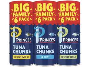 Any 2x 6 Pack of Princes Tuna Chunks (12 tins in total) £8.50 @ Farmfoods