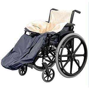 NRS Healthcare Fleece Lined Waterproof Wheelchair Cosy, Long, Blue, 1 kg