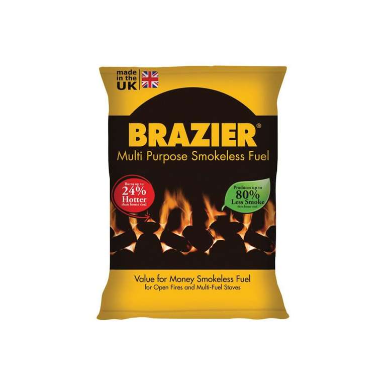 Brazier Smokeless Coal - 10kg Bag (Free C&C)
