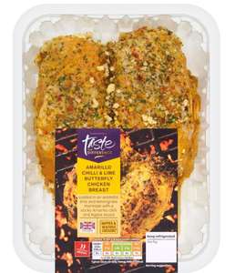 Sainsbury's Amarillo Chilli & Lime Butterfly British Chicken Breast, Taste the Difference 535g, Nectar Price