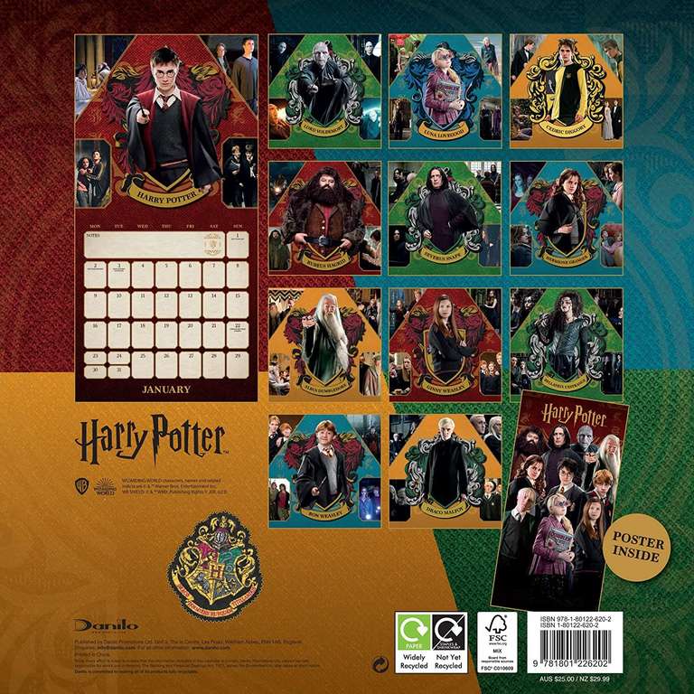 Harry Potter 2023 Square Wall Calendar - £3.85 @ Amazon