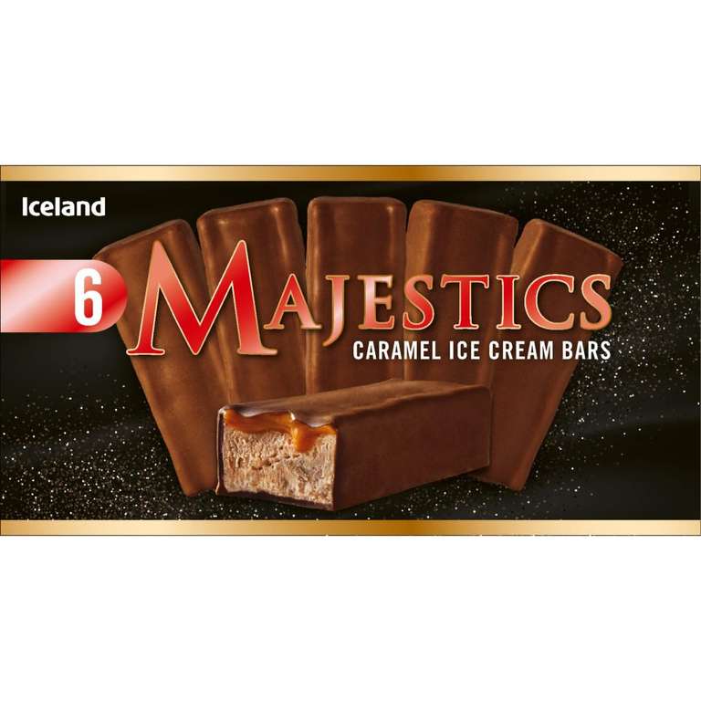 Iceland Majestics 6 Caramel Ice Cream Bars 246g