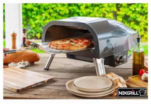 Nexgrill Ora Gas Powered 16" Outdoor Rotating Pizza Oven & Bundle Incl Stainless steel peel, cutter and cover