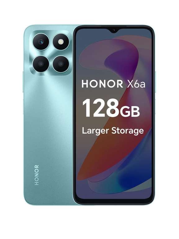 HONOR X6a Mobile Phone Unlocked, 6.5-Inch 90Hz Fullview Display, 4GB+128GB, 5200 mAh (Free C&C)