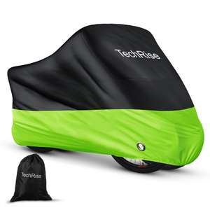 TechRise Waterproof Bicycle/Motorbike Cover with Lock-holes & Storage Bag Green/Orange/Black/Silver With Code