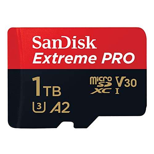 1TB - SanDisk Extreme PRO microSDXC UHS-I Memory Card + Adapter A2 - 200MB/s, Class 10, V30, U3 - £128.90 @ Amazon