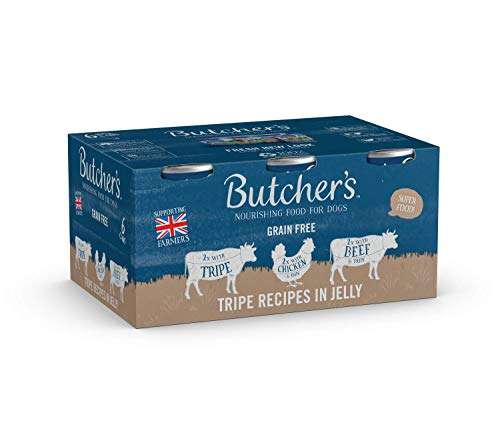BUTCHER'S Grain Free Wet dog food 24 x 400g cans £13.60 with voucher Usually dispatched within 1 to 2 months @ Amazon