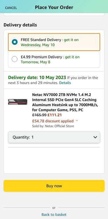 Netac-NV7000/2TB/NVMe/1.4/M.2/InternalSSD/PCIe Gen4 £111.21 delivered with voucher + code @ Sold by Netac Official Dispatched by Amazon