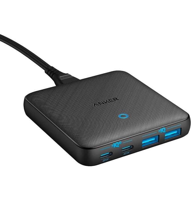 Anker USB C Plug, 543 Charger (65W II), PIQ 3.0 & GaN 4-Port Slim Fast Wall Charger, with Dual USB C Ports - £36.54 - Sold by Anker / FBA