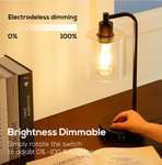 Homelist Dimmable Bedside Lamps Set of 2,Industrial Table Lamps with USB Outlets with code Sold by Meirong Official Store FBA