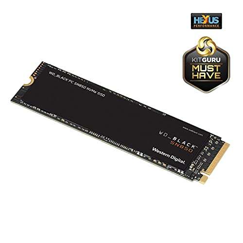 WD_BLACK SN850 500GB M.2 2280 PCIe Gen4 NVMe SSD £69.99 @ Amazon